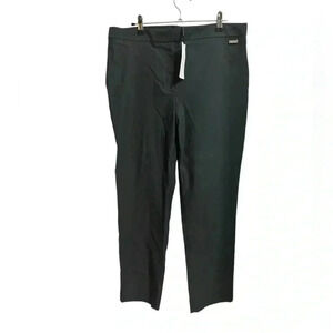 New Calvin Klein Gray Straight Leg Pants Career Work Size 12P